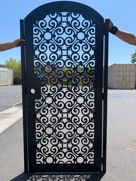 Gate Modern, Metal Gates Design, Doors Locks, Decorative Metal Screen, Metal Garden Gates, Iron Garden Gates, Pedestrian Walk, Entry Gate, Modern Gate