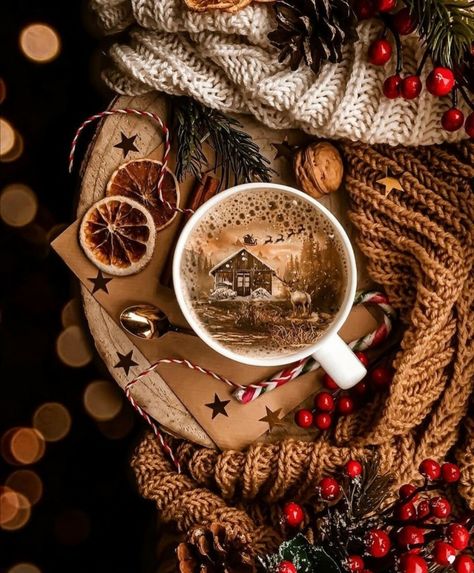 Image shared by Elena Tkachenko. Find images and videos about coffee, merry christmas and coffee time on We Heart It - the app to get lost in what you love. Christmas Aesthetic Wallpaper, 12 December, A Cup Of Coffee, Noel Christmas, Christmas Mood, Christmas Coffee, Christmas Love, Country Christmas, Coffee Love