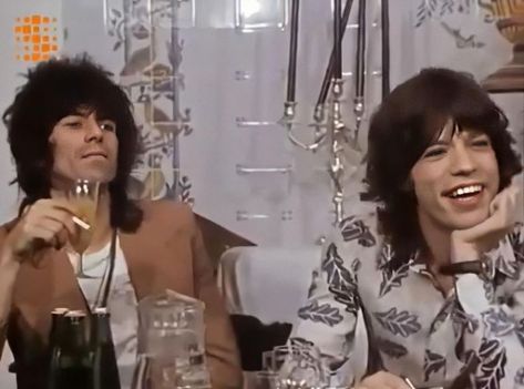 Jagger and Richards act like an old married couple, 1973 Glimmer Twins, Rolling Stones Keith Richards, Rollin Stones, Marianne Faithfull, Like A Rolling Stone, Old Married Couple, Out Magazine, The Wailers, Beatles Songs