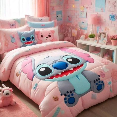 Stitch Room Ideas, Stitch Bedroom Ideas, Stitch Bedroom, Stitch Room, Stitch Items, Preppy Room, Love Stitch, Pink Room, Lilo And Stitch