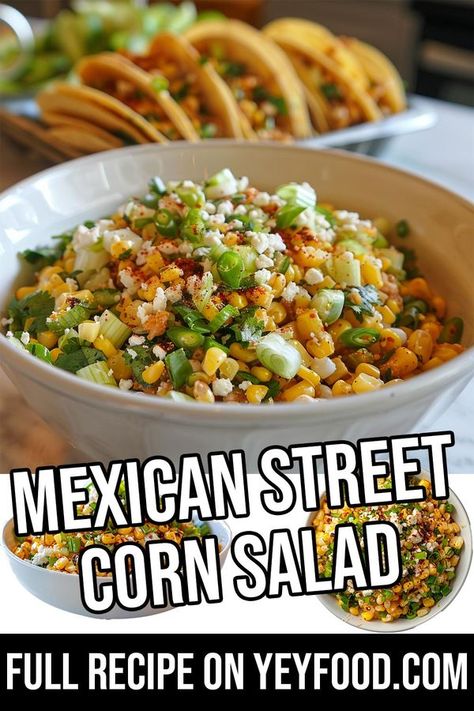 Corn Salad Mexican, Salad Mexican, Cinnamon Bread Easy, Hacks For Home, Street Corn Salad, Mexican Corn Salad, Mexican Street Corn Salad, Mexican Street Corn, Refreshing Salad