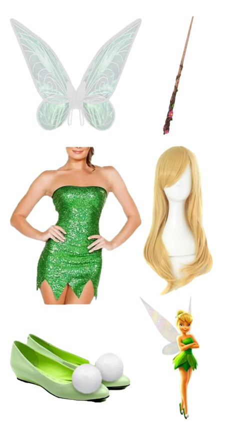 #tinkerbell #rave #costume #cosplay #outfit #coachella Tinkerbell Costume Ideas For Women, Green Tinkerbell Dress, Tinkerbell Themed Party, Tinkerbell Winter Costume, Scary Tinkerbell Costume, Halloween Costume With Green Dress, Timkerberbell Costume, Tinkerbell And Vidia Costume, Tinkerbell And Friends Costume