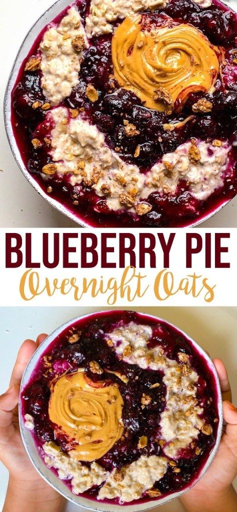 Oats Overnight, Oat Recipes Healthy, Overnight Oats Recipe Healthy, Blueberry Compote, Overnight Oats Healthy, Overnight Oatmeal, Pure Vanilla, Vanilla Coconut, Blueberry Pie