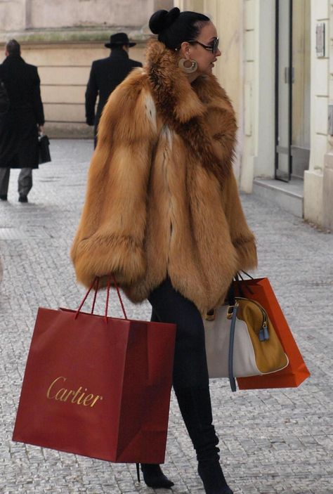 Luxury Lifestyle Elegante Y Chic, Luxury Lifestyle Women, Fabulous Furs, Fox Fur Coat, Fur Fashion, Up Girl, Fox Fur, Shopping Bags, Yorkie