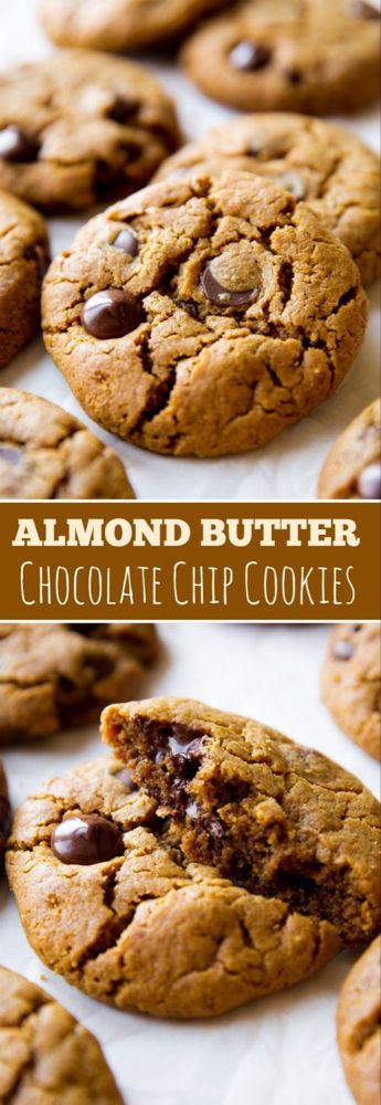 Almond Butter Chocolate Chip Cookies, Almond Butter Chocolate, Almond Butter Recipes, Best Gluten Free Desserts, Chocolate Chip Pecan Cookies, Almond Butter Cookies, Gluten Free Chocolate Chip Cookies, Sally's Baking, Gluten Free Chocolate Chip