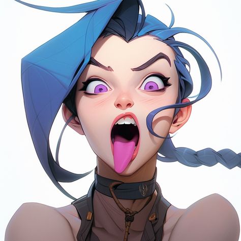 Jinx Illustration, Arcane Expressions, Jinx Widgets, League Of Legends Comic, Vi League Of Legends, 캐릭터 드로잉, Character Sketches, Fashion Painting, Cool Animations