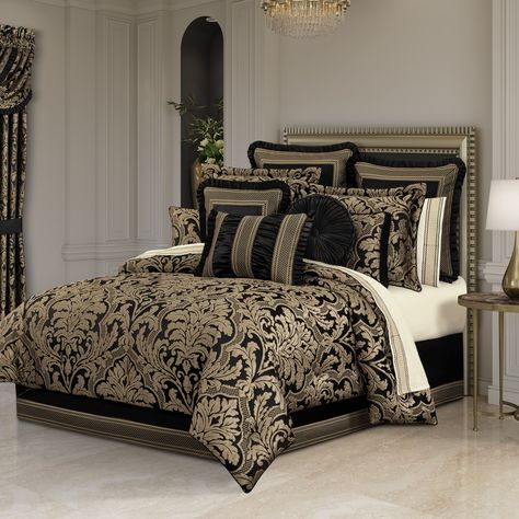 Patterned Comforter, Gold Comforter Set, Tear Drop Diamond, Timeless Bedding, Gold Comforter, Cottage Modern, Queens New York, King Comforter Sets, Bed Skirt