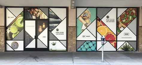 Coming Soon Window Graphic in Downtown Phoenix  |  Environmental Graphic Inspiration Shop Window Vinyl Design, Window Wrap Graphic Design, Restaurant Window Signage, Window Graphics Design Ideas, Window Graphic Design Store Fronts, Window Vinyl Design, Window Branding, Window Graphic, Window Brands