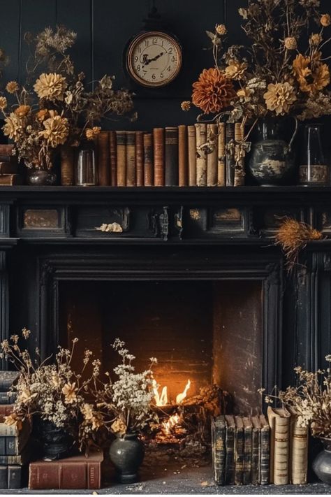 Transform your home into a cozy scholar's retreat this fall with our Dark Academia decor guide. Discover vintage charm and intellectual allure! Some of the links in my articles are affiliate links. If you make a qualified purchase from one of my links I will make a small commission at no cost to you. Thank you for your support!!! Dark Academia Christmas Aesthetic, Academia Fall Decor, Maximalist Dark Academia, Light Academia Living Room, Dark Academia Bedroom Decor, Dark Academia Christmas, Academia Christmas, Fall Interior Decor, Dark Academia Home Decor