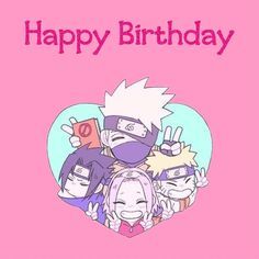 Naruto Birthday Wallpaper, Happy Birthday Kakashi, Anime Birthday Wallpaper, Naruto Birthday Cards, Anime Birthday Drawing, Postcard Happy Birthday, Happy Birthday Drawing Anime, Happy Birthday Anime Art, Anime Birthday Cards