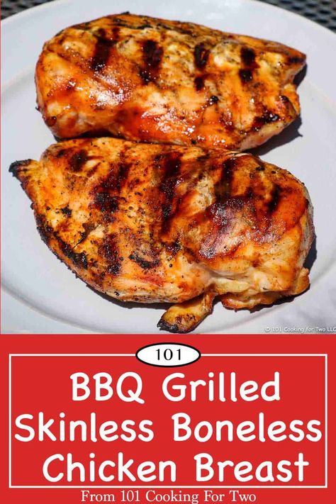 A great tasting, moist, and tender grilled BBQ skinless boneless chicken breast. A simple short brine gets you the moist chicken breast you want. A light coat of BBQ sauce then grill carefully. Umm, chicken heaven. Skinless Boneless Chicken Breast, Grilled Bbq Chicken Breast, Bbq Grilled Chicken Recipes, Moist Chicken Breast, Grilled Chicken Recipes Easy, Bbq Chicken Breast, Moist Chicken, Grilled Bbq Chicken, Grilling Chicken Breast