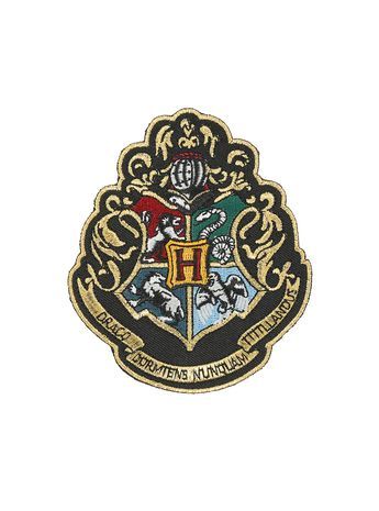 Harry Potter Hogwarts Crest Iron-On Patch | Hot Topic Harry Potter Patch, Senior Jackets, Jean Jacket Patches, Hogwarts Crest, Backpack Pins, Cute Patches, Harry Potter Hogwarts, Patches Jacket, Gold Stripes