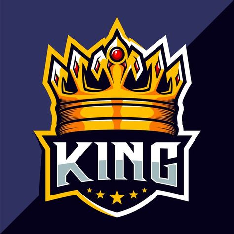 Logo King, Esport Logo Design, Rhino Logo, Cat Logo Design, Crown King, Esports Logo, Game Logo Design, King Design, Anime Drawing Books