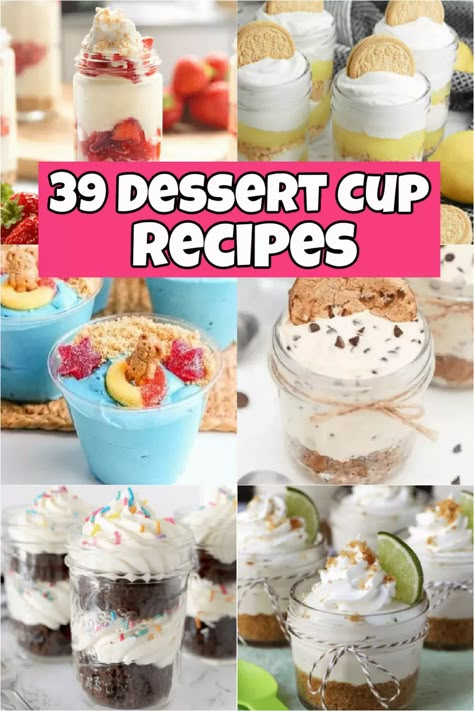 Dessert Cup Recipes - 39 Desserts in a Cup Desserts In A Cup, Desserts In Jars, Mason Jar Desserts Recipes, Dessert Shooters Recipes, Cup Recipes, Cookie Cups Recipe, Eating On A Dime, Chocolate Peanut Butter Desserts, Mini Dessert Recipes