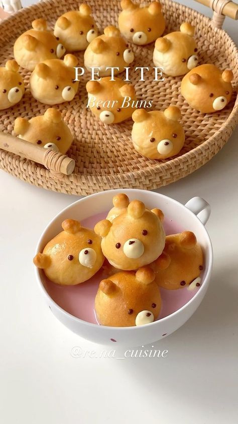 117K views · 10K reactions | I ate it as cereal 🙃 . #homebaking #homecafe #easyrecipes #bread #breadmaking | Rennie 🕊 | Patrick Hizon & EJEAN · Sweatshirt Bear Shaped Bread, Cute Bread Buns, Bread Bowl Ideas, Kawaii Cooking Recipes, Hedgehog Bread, Bread Animals, Animal Shaped Bread, Puff Bread, Bread Kawaii