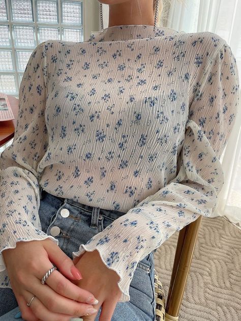 #fashion #lookoftheday #aesthetic #instagram #эстетика Shein Brasil, Style Hijab, Women Blouses, Inspiration Mode, Ditsy Floral, Mode Style, Aesthetic Outfits, Primavera Estate, Cute Casual Outfits