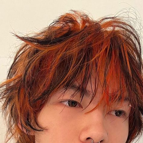 𝐑𝐲𝐨 [𝐫𝐢𝐨] on Instagram: "Tiger stripe🐅🐾
cut & beige / black / orange
from Shanghai🇨🇳" Tiger Hair Color, Tiger Hairstyle, Orange Hair Dye Ideas, Orange Hair Male, Tiger Stripe Hair, Black Orange Hair, Tiger Stripes Hair, Orange Black Hair, Orange And Black Hair