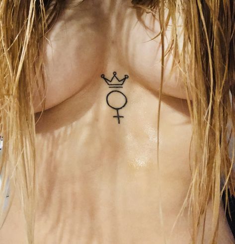 Female Gender Symbol Tattoo, Matriarchy Symbol, Self Confidence Tattoo Symbol, Feminist Symbol Tattoo, Women Power Symbol, Minimal Feminism Tattoo, Feminism Tattoos For Women, Female Power Tattoo, Warrior Symbol Tattoo Female