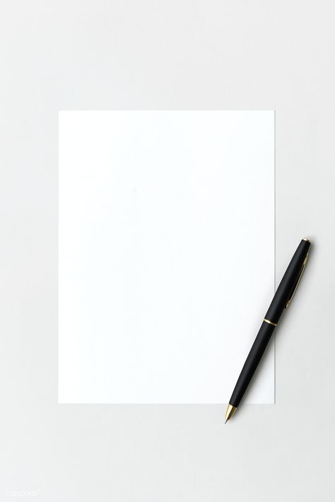 Blank white paper with black pen | premium image by rawpixel.com / KUTTHALEEYO Pen Background, Note Pen, Paper Background Design, Book Background, Paper Note, Background Design Vector, Drawing Simple, Paper Background Texture, Black Pen