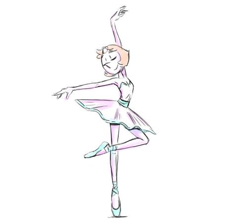 Bailarina de ballet Ballerina Sketch, Ballerina Poses, Perla Steven Universe, Crystal Gems Steven Universe, Trending Images, Pearl Steven Universe, Universe Images, Pearl Steven, Ballet Poses