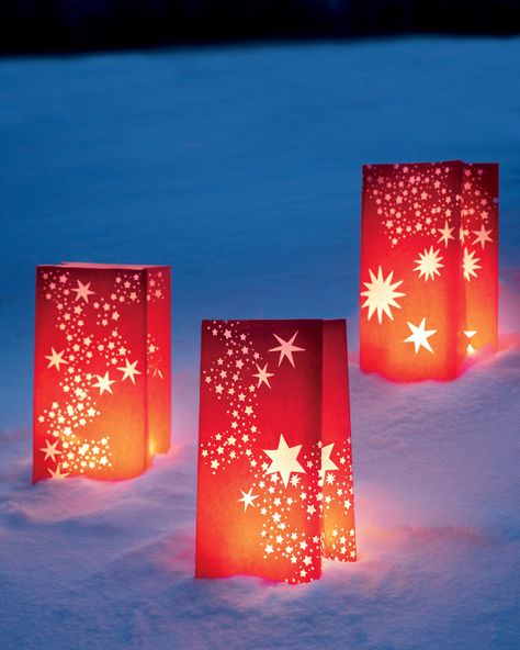 DIY Christmas Luminaries and Home Decor for The Holidays - Galaxy On Terra Firma Luminaria - Cool Candle Holders, Tea Lights, Holiday Gift Ideas, Christmas Crafts for Kids - Line Winter Walkways With Rustic Mason Jars, Paper Bag Luminaries and Creative Lighting Ideas http://diyjoy.com/diy-christmas-luminaries Christmas In Heaven Lantern Diy, Christmas In Heaven Lantern, Luminaria Diy, Luminaries Bags, Christmas Star Decorations, Christmas In Heaven, Traditional Christmas Tree, Christmas Decorations Diy Outdoor, Star Decorations