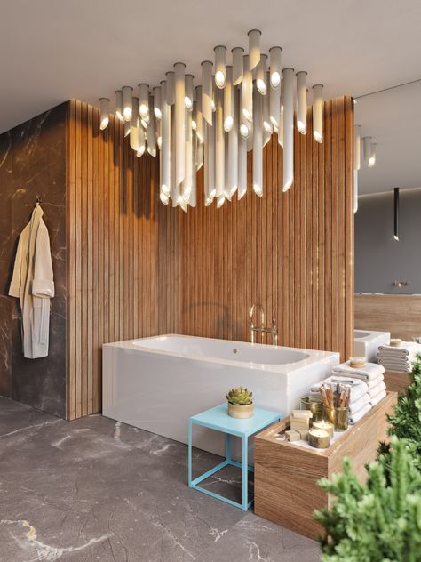 Wall Paneling Bathroom, Paneling Bathroom, 3ds Max Render, Wall Color Combination, Bamboo Architecture, Steam Shower, Wood Marble, Bamboo Wall, Wood And Marble