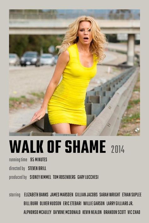 Walk of Shame Movie Poster Shame Movie, Movie Watchlist, Kevin Nealon, Willie Garson, Oliver Hudson, Brandon Scott, Indie Movie Posters, Bill Burr, Gillian Jacob