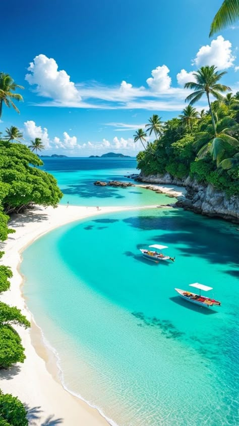 Island Palm Trees, Summer Beach Wallpaper, Beautiful Beaches Paradise, Clear Ocean, Beautiful Beach Pictures, Beautiful Ocean Pictures, Exotic Beaches, Ocean Pictures, Summer Getaway