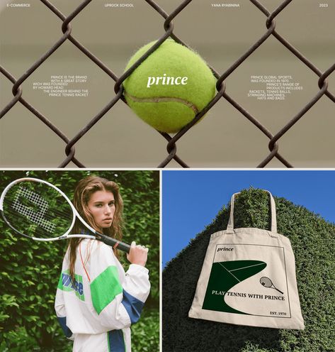 PRINCE TENNIS | E-commerce redesign en Behance Prince Tennis Racket, Prince Tennis, Sportswear Design, Tennis Tournaments, Sports Aesthetic, Olympic Sports, Tennis Clubs, Sports Images, Play Tennis