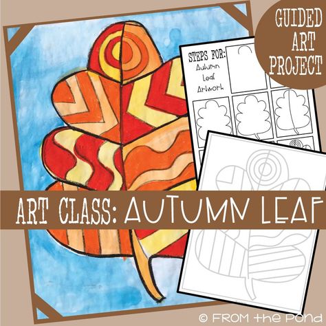 Autumn Art Ideas For Kids, Autumn Leaf Painting, Painting Oil Pastel, October Classroom, Drawing Steps, Fall Classroom, Autumn Leaves Art, October Art, From The Pond