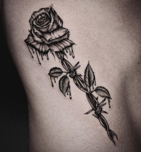 Black Rose Tattoo Meaning, Rose Heart Tattoo, Black Rose Tattoo, Rose Tattoo Meaning, Supernatural Tattoo, Rose Tattoos For Men, Black Rose Tattoos, Red Rose Tattoo, Cute Tiny Tattoos