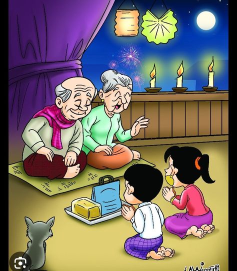 Water Festival Myanmar Cartoon, Thadingyut Festival Drawing, Thadingyut Festival Photo, Thadingyut Festival Design, Thadingyut Festival, Myanmar Cartoon, Dad In Heaven Quotes, Peaky Blinders Wallpaper, Buddhist Art Drawing