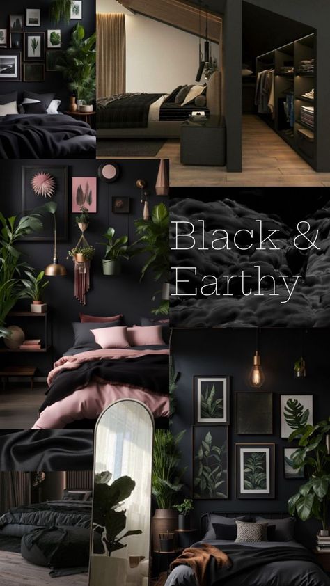 Houses Architecture, Dark Home Decor, Goth Home, Dark Home, Goth Home Decor, Black Bedroom, Apartment Decor Inspiration, Bedroom Boho, Dream House Decor