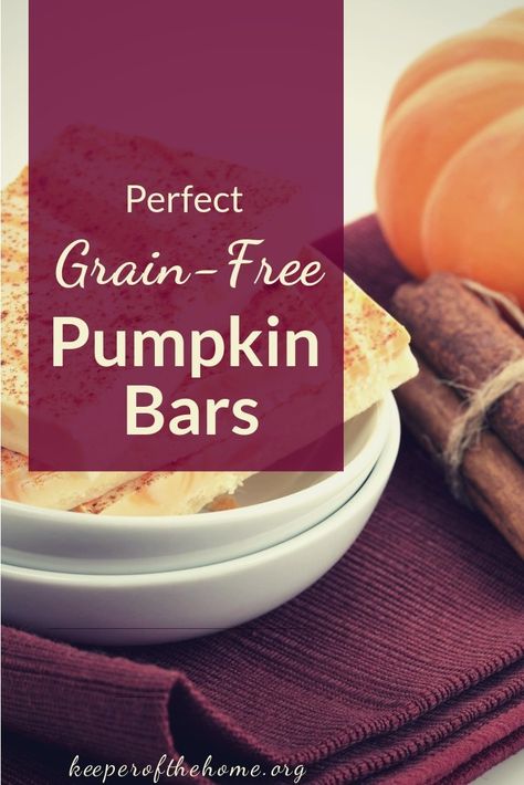 Grain-Free Pumpkin Bars Keto Pumpkin Bars, Pumpkin Bars Recipe, Healthy Pumpkin Bars, Gluten Free Pumpkin Bars, Maple Cream Cheese Frosting, Pumpkin Cravings, Maple Cream Cheese, Gf Cookies, Grain Free Desserts