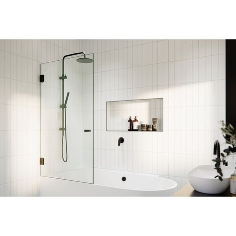 Glass Warehouse 34" W x 58" H Frameless Tub Door & Reviews | Wayfair Frameless Bathtub Doors, Cleaning Shower Glass, Glass Bathtub, Bathtub Shower Doors, Tub Shower Doors, Bathtub Doors, Tub Doors, Bath Panel, Frameless Shower Doors