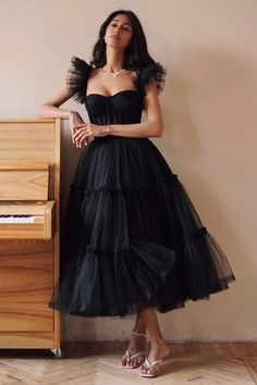 Prom Dresses Gothic, Wednesday Addams Family, Dress Masquerade, Vintage Black Dress, Bridal Shower Dress, Evening Dresses For Weddings, A Line Prom Dresses, Grad Dresses, Gothic Dress