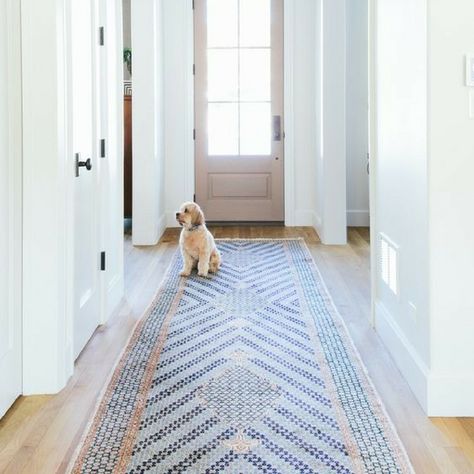 Hall Runner Rugs, Narrow Entryway, Area Rug Pad, Entryway Runner, Runner Rug Entryway, Hall Runner, Upstairs Hallway, Hallway Designs, Hallway Carpet