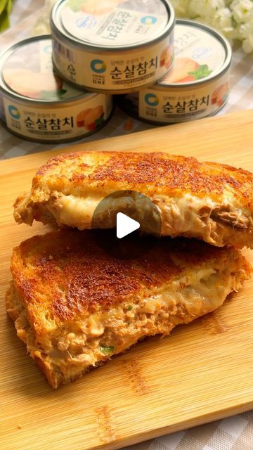 Miso Jen Kitchen on Instagram: "not your regular tuna melt 🥪

you have to try this spicy tuna melt with a korean twist! this tuna melt is a wonderful combo of crispy sourdough, gooey cheese, and a delicious spicy tuna mixture (canned tuna is from @ofoodusa which you can find on Amazon!) that’s flavored with kimchi, gochujang and green onions. the perfect blend of hot and cold, creamy and crunchy! 

for the full recipe, comment “recipe please” and i’ll send it over to you! 🧀🥪

#spicytunamelt #tunamelt #sandwich #sandwichrecipe #kimchi #koreanfood #sandwichideas #homecooking #easylunch #easysnack" Kimchi Tuna Melt, Spicy Tuna Recipe Canned, Can Tuna Recipes, Spicy Tuna Melt, Spicy Tuna Sandwich, Spicy Tuna Recipe, Tuna Sandwich Recipes, Tuna Melt Sandwich, Tuna Melt Recipe