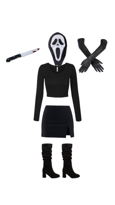 Scream Halloween Costume, Ghostface Costume, Halloween Costumes Women Scary, Scream Costume, Halloween Duos, Scream Halloween, Halloween Party Outfits, Holloween Costume, Scary Halloween Costumes