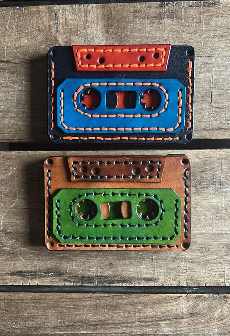 Retro cassette style minimalist wallet. Holds 3-4 cards or 2 cards w/cash, fully customizable to show off your funky style. Cool Wallets, Silly Clothes, Retro Cassette, Wallet Design, Fun Wallets, Funky Style, Diy Fashion Clothing, Best Wallet, Tiny Treasures