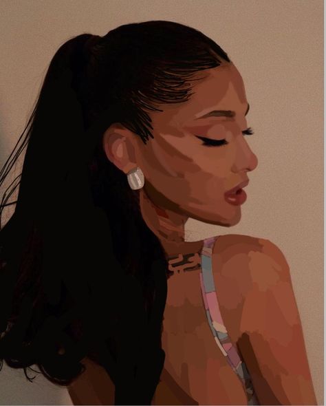 Ariana Grande Watercolor, Painting Ariana Grande, Ariana Grande Digital Art, Ariana Grande Painting Canvas, Ariana Grande Pop Art, Ariana Grande Painting, Draw Ariana Grande, Pink Supremacy, Ariana Grande Fanart