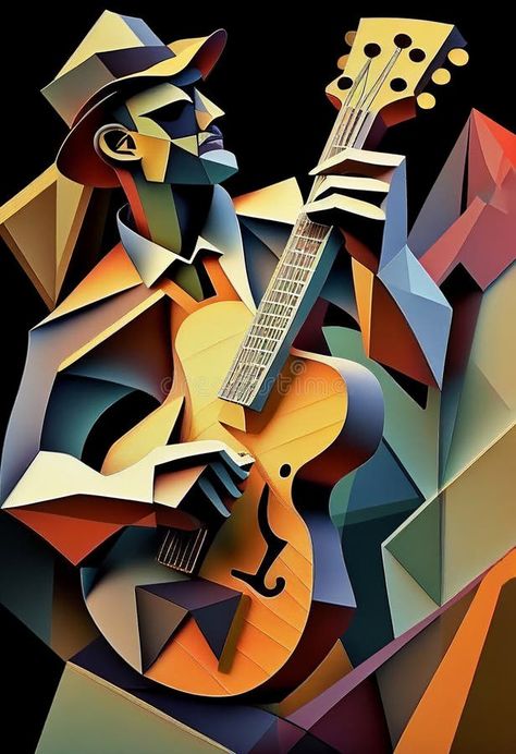 Playing A Guitar, Nova Art, Jazz Style, Avengers Art, Jazz Art, Musical Art, Abstract Poster, Art Inspiration Painting, Cartoon Illustration