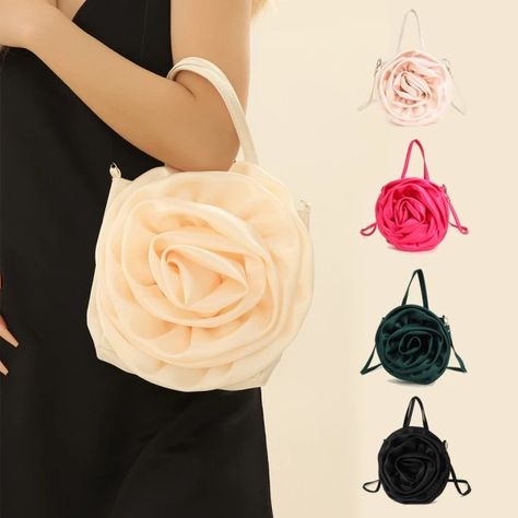 Just found this amazing item on AliExpress. Check it out! $25.84 | Luxury Rose Handbags Design Silk Pleated Flower Shoulder Bag Women Red Satin Round Evening Purse Wedding Party Clutches Female Satin Handbag, Black Evening Bag, Party Clutch, 3d Rose, Evening Handbag, Evening Purse, Pink Backpack, Red Satin, Square Bag