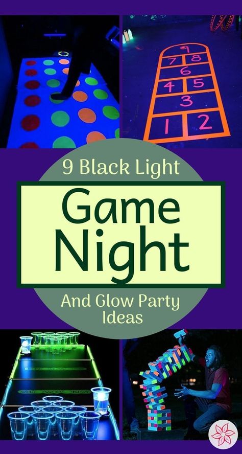 #NeonCrafts #DIYNeon #NeonSigns #BrightIdeas Glow Party Ideas, Glow Theme Party, Game Night Ideas, Glow In Dark Party, Glow Stick Party, Neon Birthday Party, Glow Birthday Party, Blacklight Party, Glow Birthday