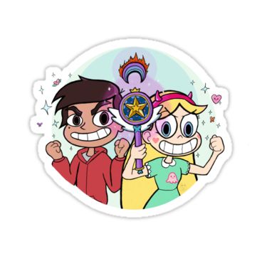 Monster Fighting by elanor-tea Star And Marco, 2024 Stickers, The Forces Of Evil, Bubble Stickers, Sticker Png, Fairy Pictures, Happy Party, Notebook Stickers, Retro Cartoons