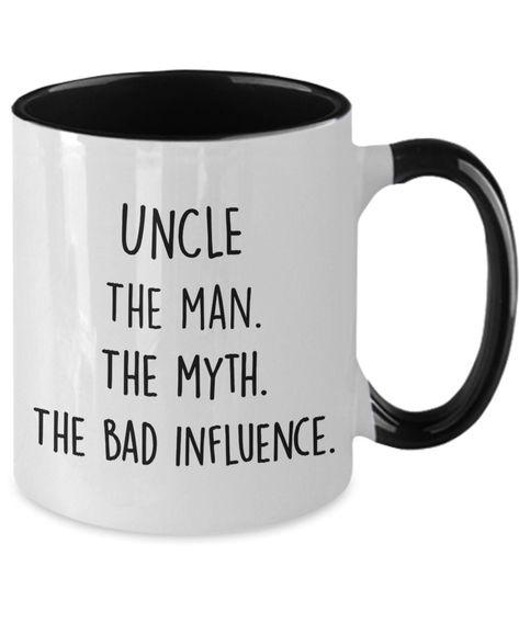 Uncle Mug, Uncle Birthday Gifts, Necklace Shirt, Gift For Uncle, Uncle Birthday, Gifts For Uncle, Customised Mugs, Bad Influence, Uncle Gifts