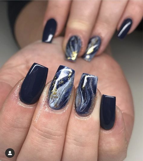 Hot Summer Nails 2023, Hot Summer Nails, Navy Nails Design, Navy Nail Art, Nail Nail Designs, Acrylic Nails Ideas, Summer Nails Art, Nail Art Inspo, Silver Nail Designs