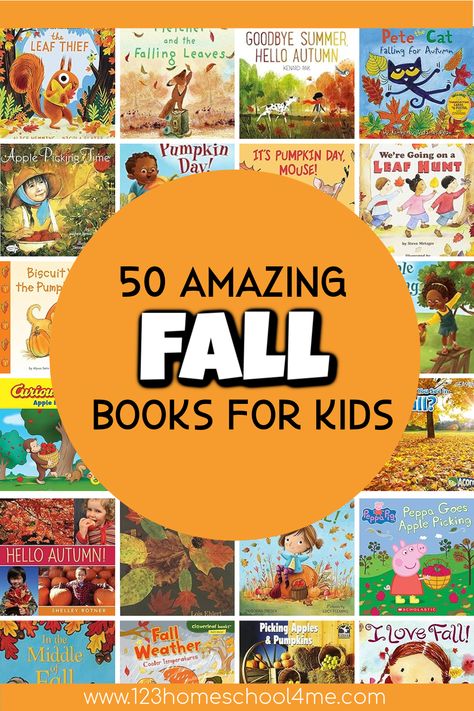 If you are look for some fun-to read books about fall filled with lovely illustrations about apples, leaves, pumpkins, animals getting ready to hibernate, and more - you will love these Autumn books for children! We've compiled the best fall books for kids from toddlers and preschoolers to kindergartners and lower elementary age students! Fall Books Preschool, Fall Books For Kids, Autumn Books, 123 Homeschool 4 Me, Fall Books, Elementary Books, Lovely Illustrations, Fall Math, Fall Kindergarten