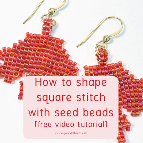 Square Stitch Beading Patterns Free, Square Stitch Beading Patterns, Square Stitch Beading, Wire People, Beading Tips, Beading Instructions, Diy Cork Board, Diy Cork, Simple Jewellery