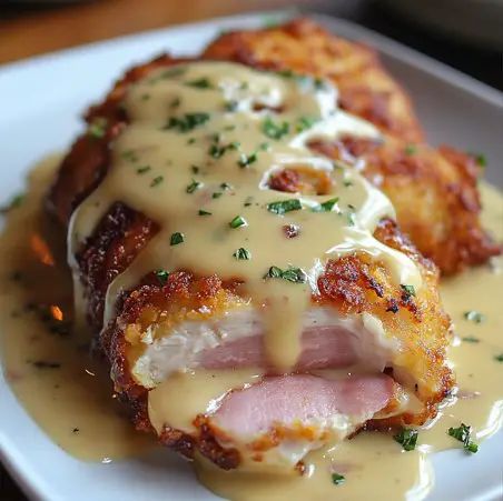 Creamy Chicken Cordon Bleu – Naomi's Recipes Easy Amazing Dinner Recipes, Make Ahead Chicken Cordon Bleu, Airfryer Chicken Cordon Bleu, Chicken Cordon Blue Roll Up, Chicken Cordon Bleu Recipes Baked, Paleo Chicken Cordon Bleu, Chicken Cordon Bleu Wrapped In Puff Pastry, Open Faced Chicken Cordon Bleu, Chicken Deburgo Recipe